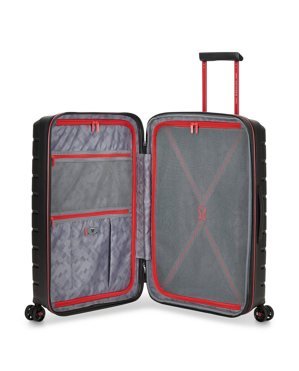 Trolley Médio B-Flying Rígido Expansível com Capacidade até 87 L Preto-2