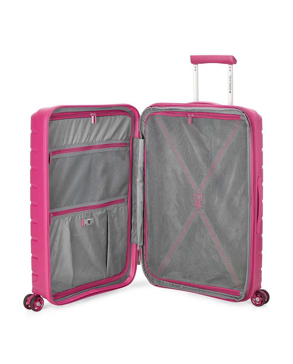 Conjunto de Trolleys (Grande, Médio e Cabine) B-Flying Rígidos Expansíveis até 129 L Fúcsia-8