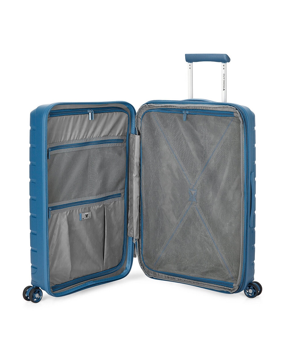 Conjunto de Trolleys (Grande, Médio e Cabine) B-Flying Rígidos Expansíveis até 129 L Azul-índigo-2