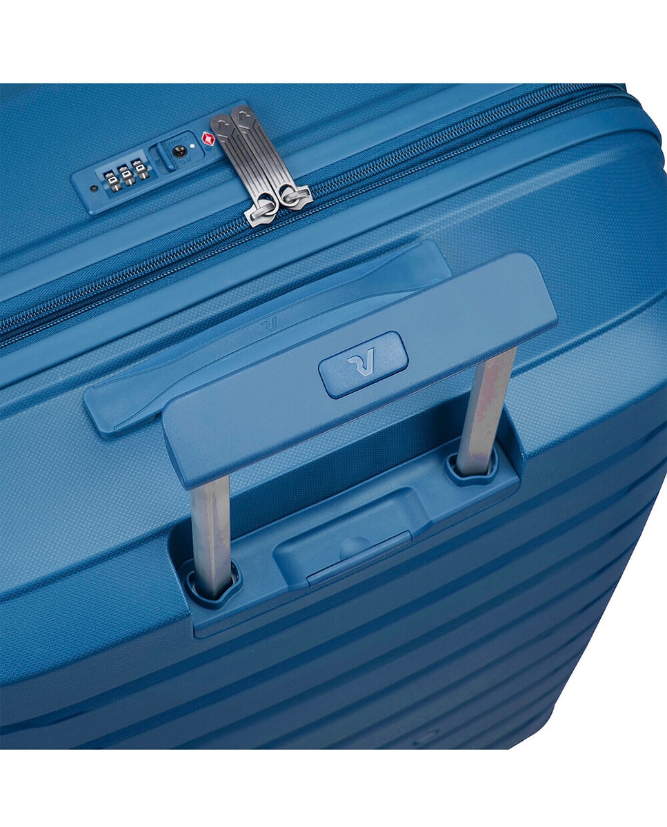 Conjunto de Trolleys (Grande, Médio e Cabine) B-Flying Rígidos Expansíveis até 129 L Azul-índigo-3