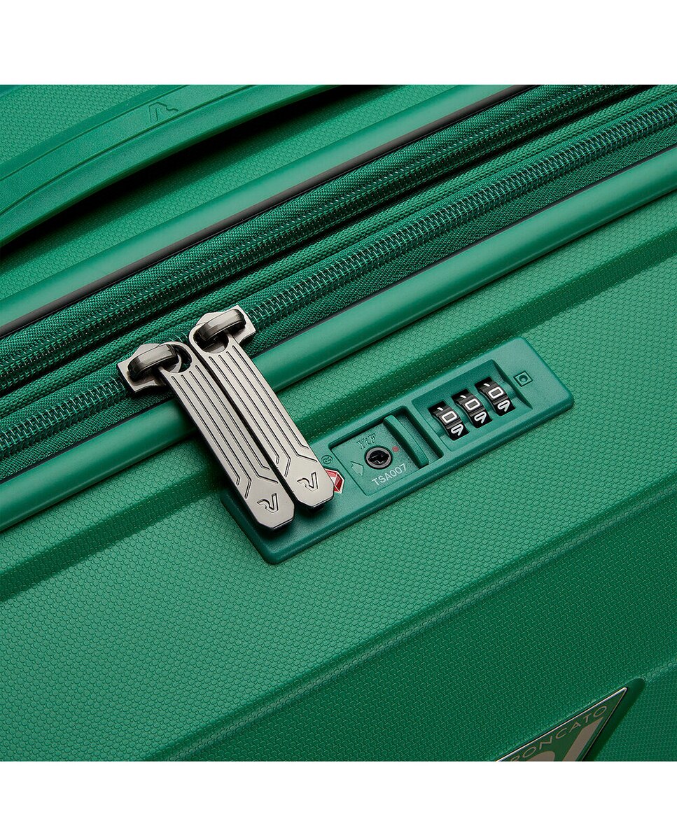 Maleta de Cabina Expandible B-FLYING rígida con capacidad 40/47L dimensiones 55x40x20/25cm - Roncato - Verde Verde-2