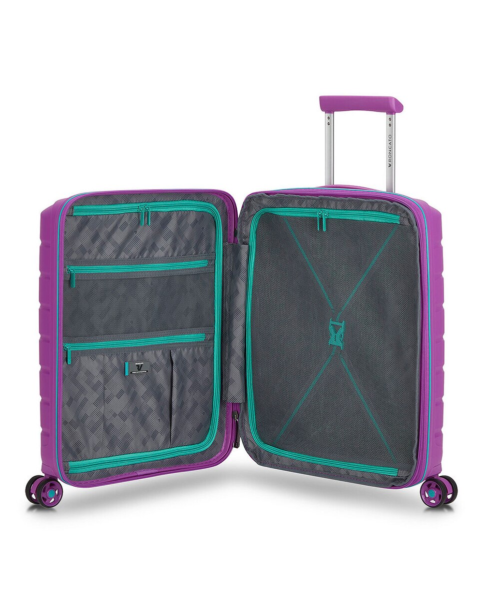 Maleta de Cabina Expandible B-FLYING rígida con capacidad 40/47L dimensiones 55x40x20/25cm - Roncato - Morado Morado-6