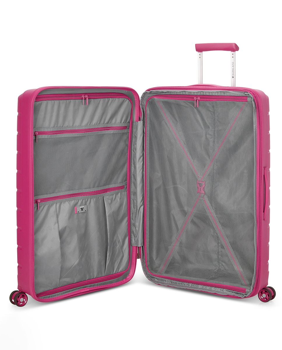 Trolley Grande B-Flying Rígido Expansível com Capacidade até 129 L Fúcsia-3