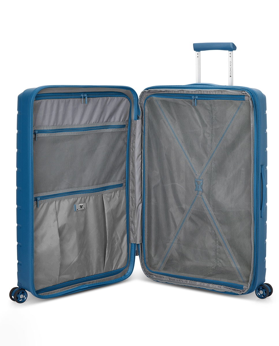 Trolley Grande B-Flying Rígido Expansível com Capacidade até 129 L Azul-3