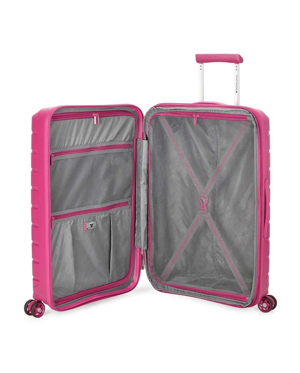 Trolley Médio B-Flying Rígido Expansível com Capacidade até 87 L Fúcsia-3