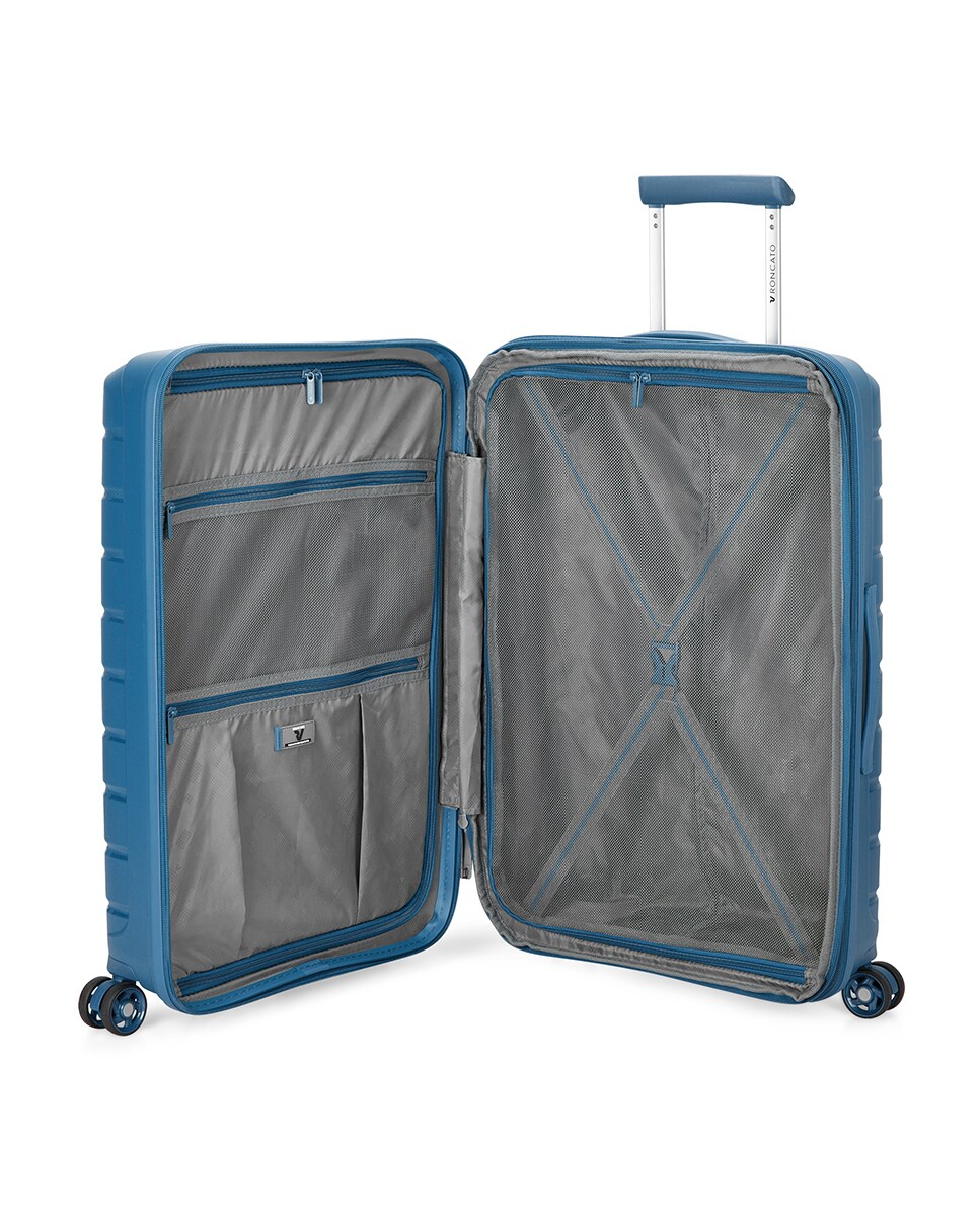 Trolley Médio B-Flying Rígido Expansível com Capacidade até 87 L Azul-índigo-3
