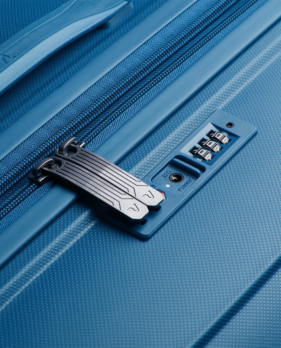 Trolley Médio B-Flying Rígido Expansível com Capacidade até 87 L Azul-índigo-6