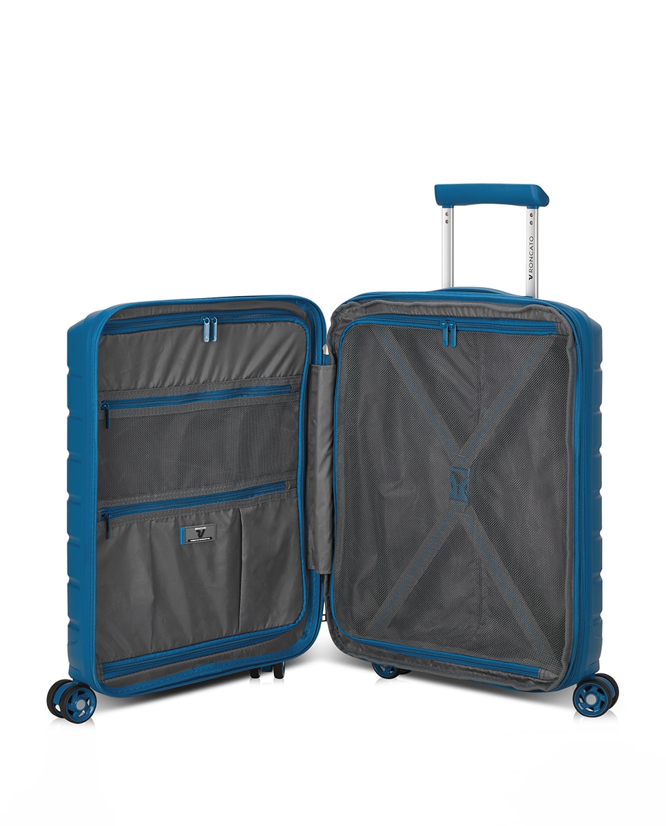 Trolley de Cabine B-Flying Rígido Expansível com Capacidade até 48 L - 55x40x20/25 cm Azul-índigo-3