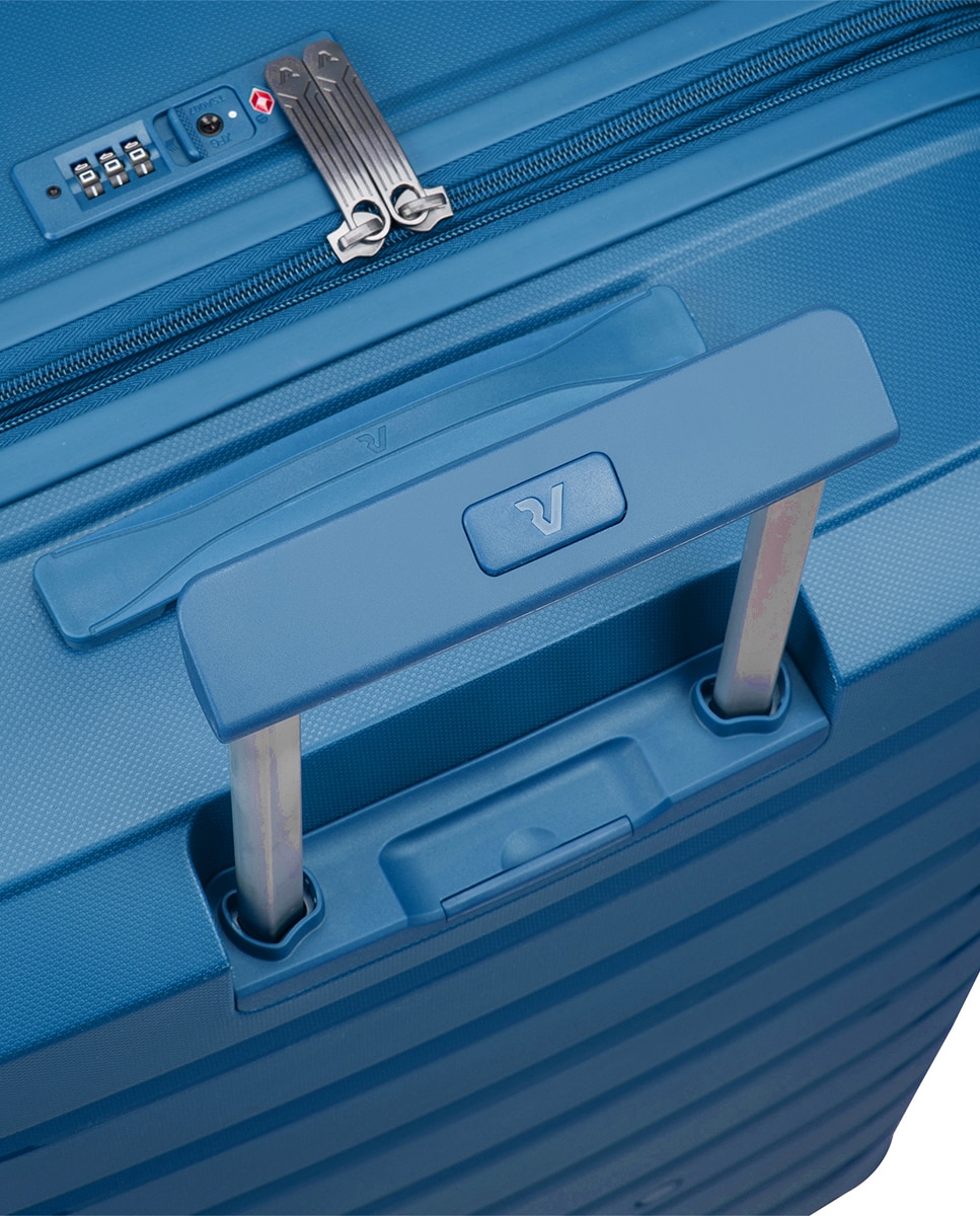 Trolley de Cabine B-Flying Rígido Expansível com Capacidade até 48 L - 55x40x20/25 cm Azul-índigo-8