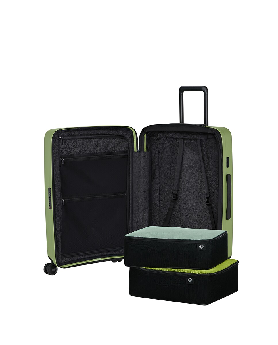 Maleta mediana rígida con capacidad hasta 79 L Verde-3