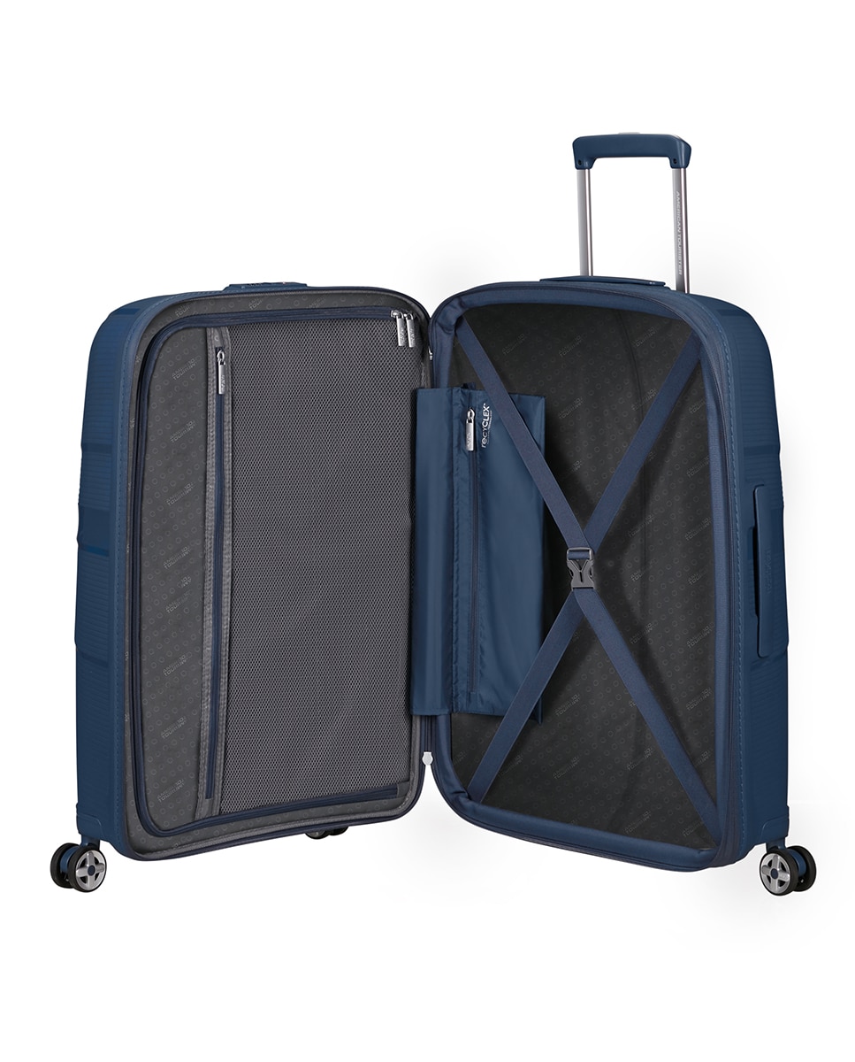 Trolley Médio Expansível Starvibe Rígido com Capacidade até 77 L Azul-3