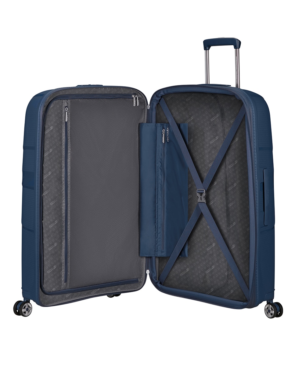 Trolley Grande Expansível Starvibe Rígido com Capacidade até 106 L Azul-3