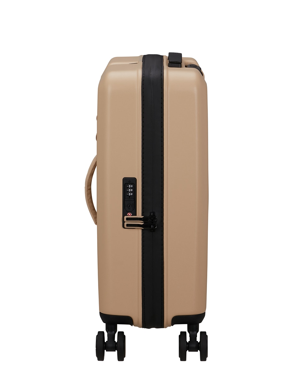 Trolley Pequeno Trailon Spinner 55/20 Tsa Rígido com Capacidade de 36 L Natural-4