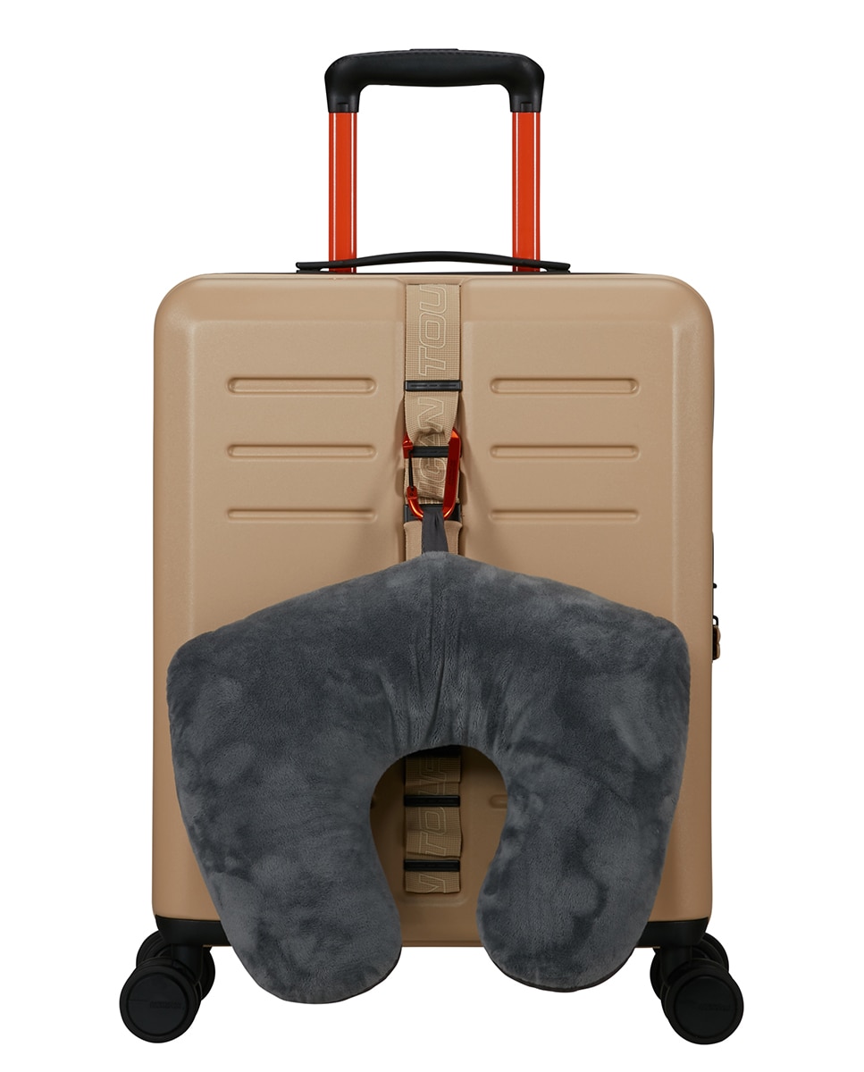 Trolley Pequeno Trailon Spinner 55/20 Tsa Rígido com Capacidade de 36 L Natural-6