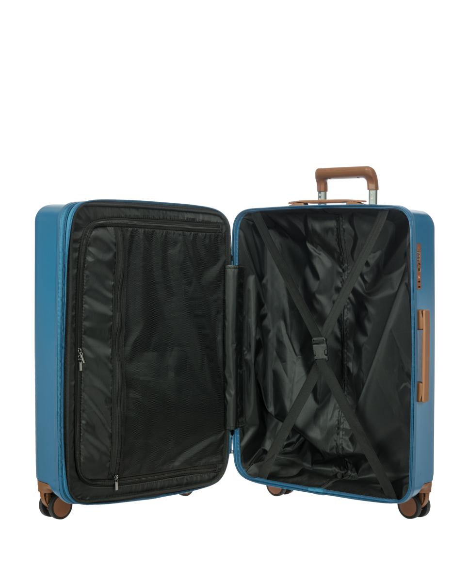 Trolley Médio Rígido Expansível - 67 cm Azul-4