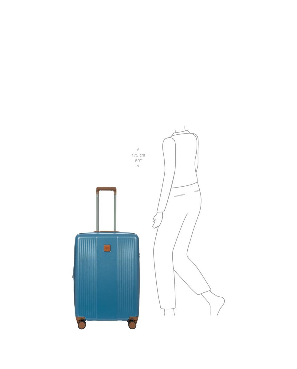 Trolley Médio Rígido Expansível - 67 cm Azul-9