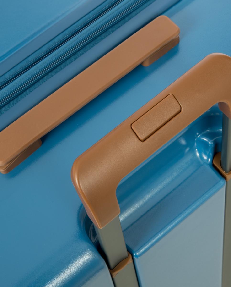 Trolley Grande Rígido Expansível - 77 cm Azul-11
