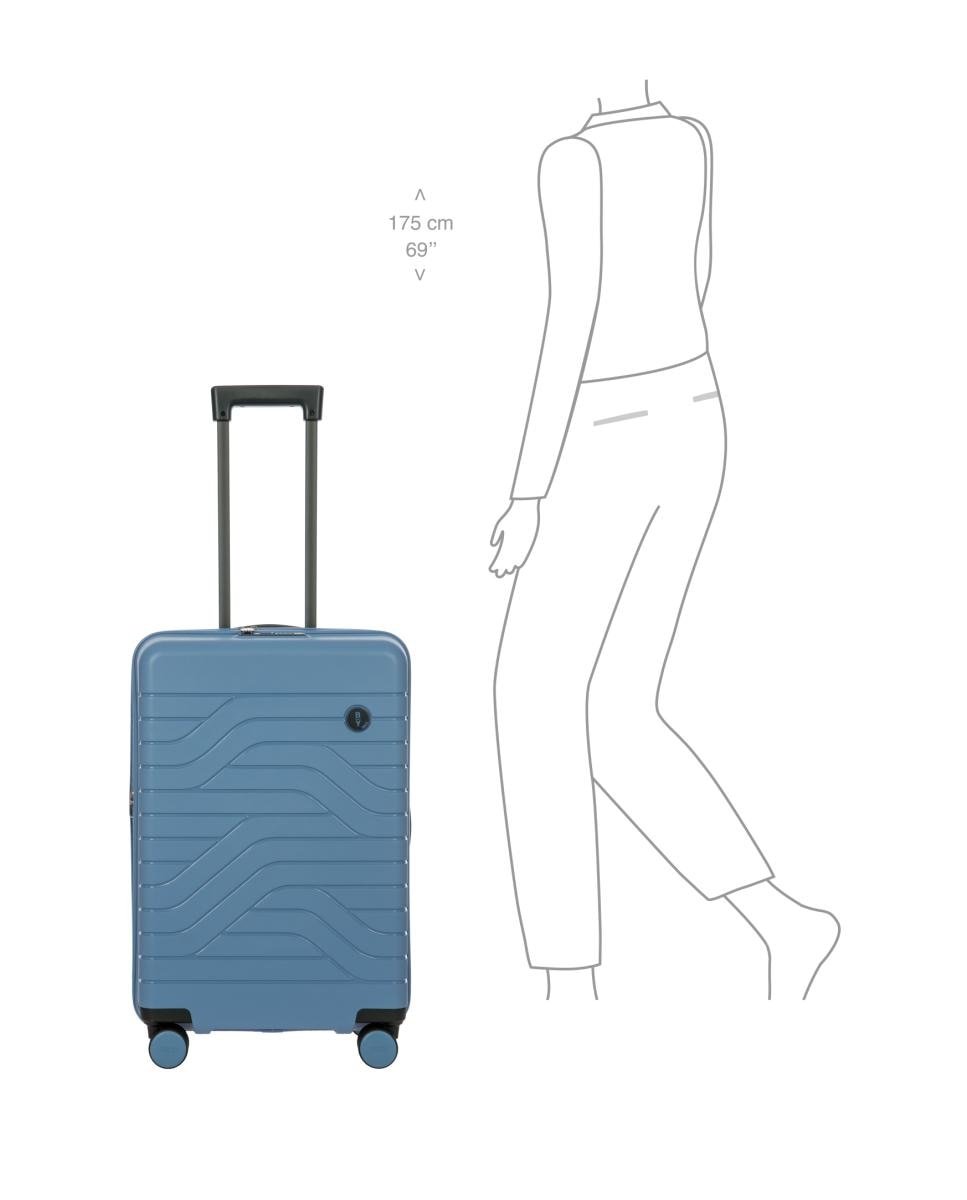 Trolley Médio Rígido com Secção Expansível - 68 L Cinzento-10