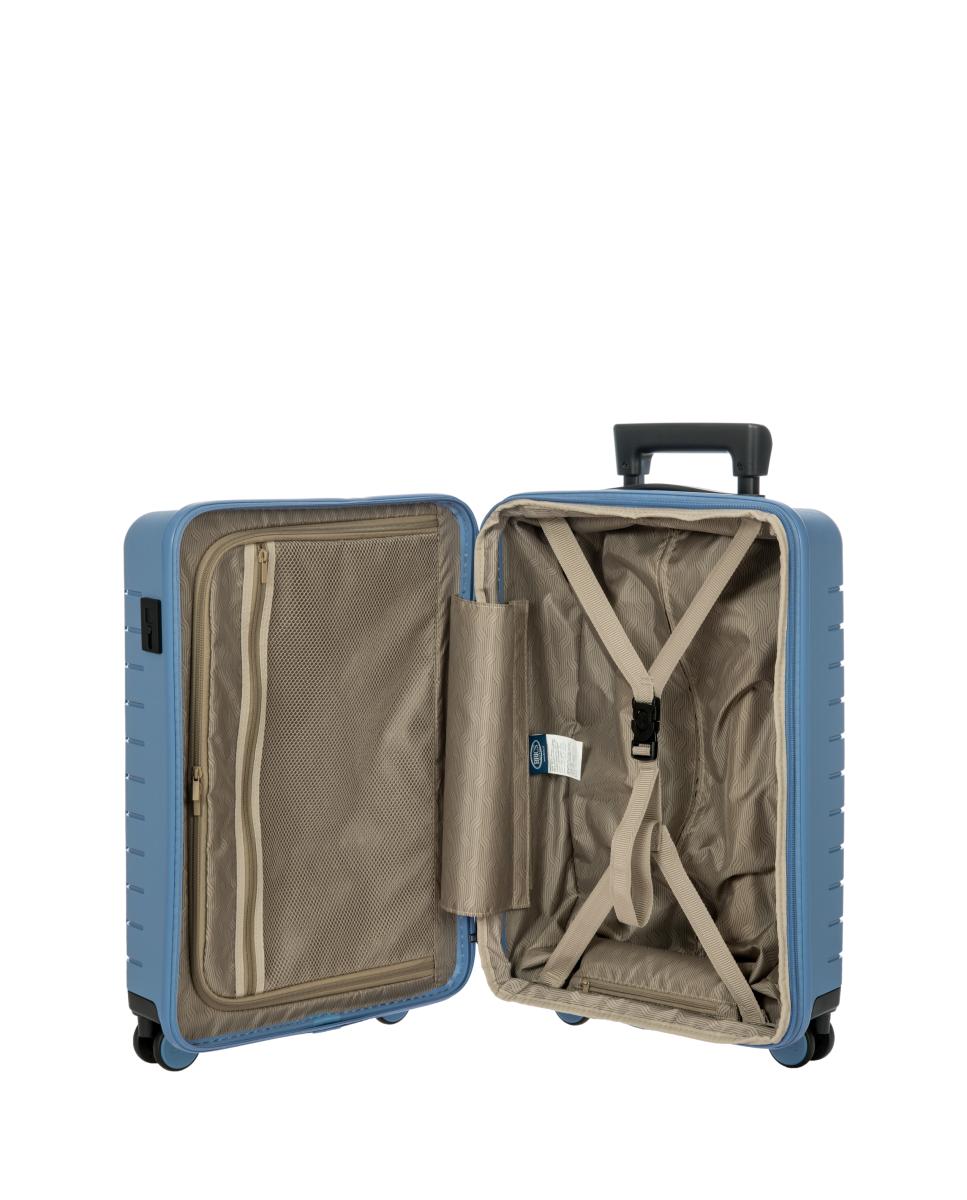 Trolley de Cabine Rígido com Secção Expansível e Bolso à Frente Porta-PC - 39 L Cinzento-5