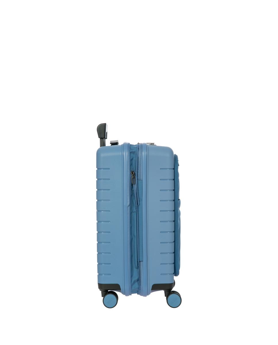 Trolley de Cabine Rígido com Secção Expansível e Bolso à Frente Porta-PC - 39 L Cinzento-8