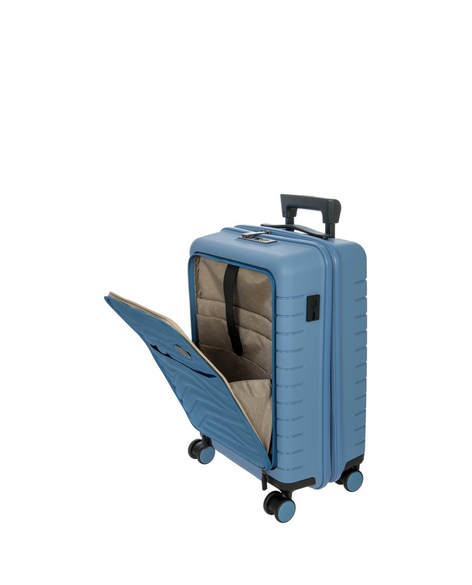 Trolley de Cabine Rígido com Secção Expansível e Bolso à Frente Porta-PC - 39 L Cinzento-10