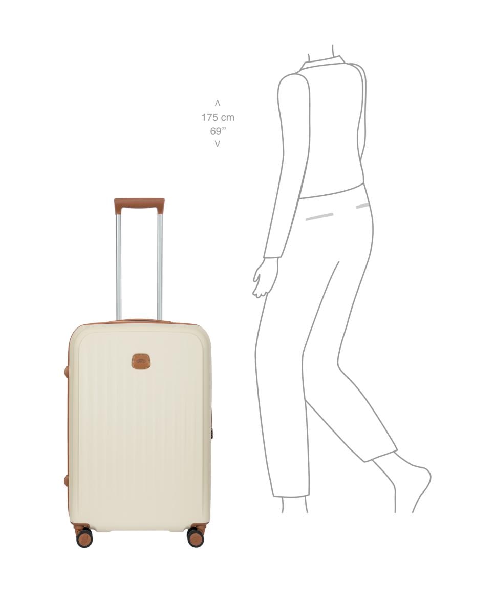 Trolley Médio Rígido Ultraligeiro com Secção Expansível - 77 L Natural-7