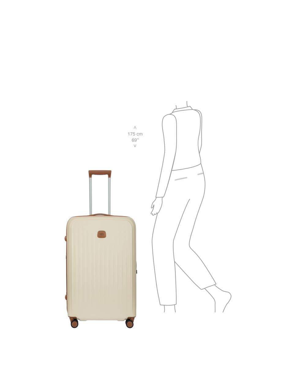 Trolley Grande Rígido Ultraligeiro com Secção Expansível - 100 L Natural-7