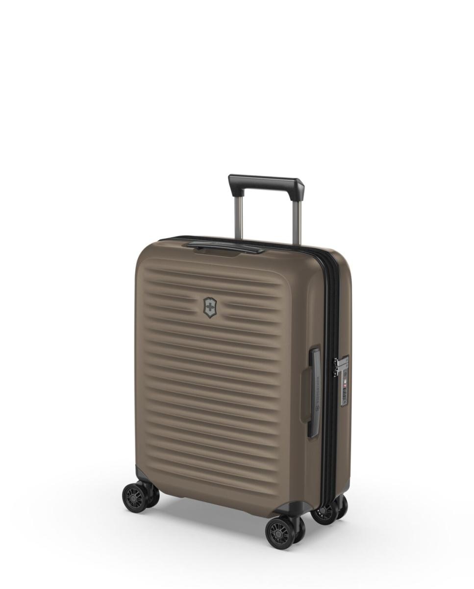 Trolley de Cabine Rígido de Policarbonato com Secção Expansível Castanho-3