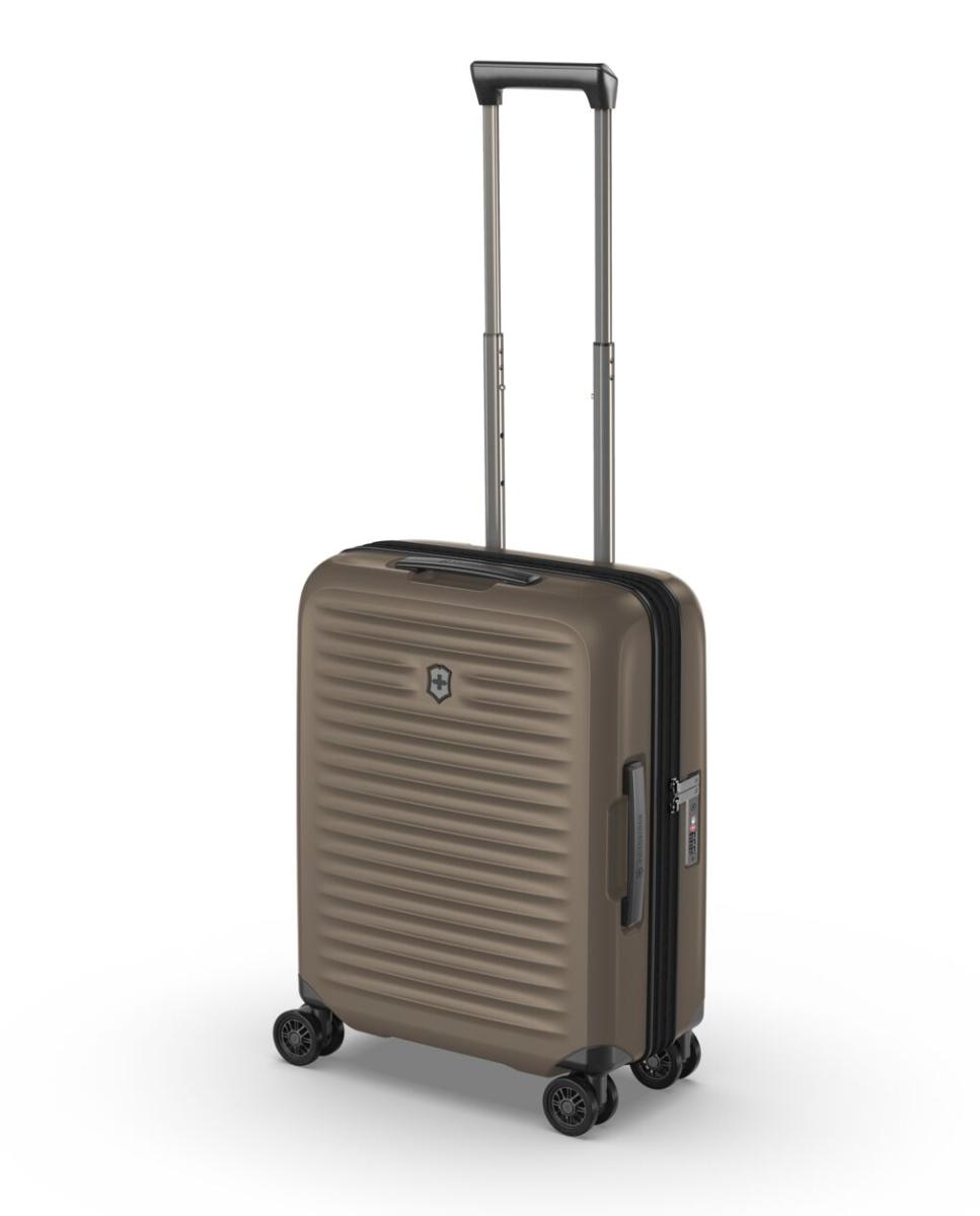 Trolley de Cabine Rígido de Policarbonato com Secção Expansível Castanho-4