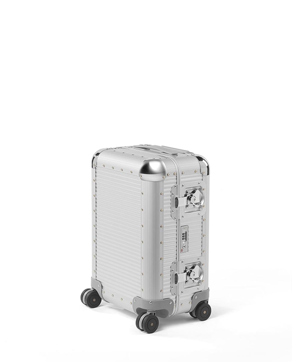 Imagen 0 de Maleta de cabina spinner 53 cm aluminio  Plata