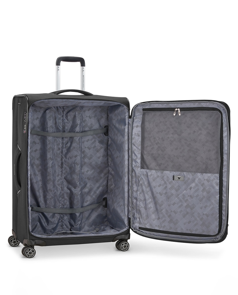Trolley Médio Ironik 2.0 Flexível Expansível com Capacidade até 71 L Preto-3