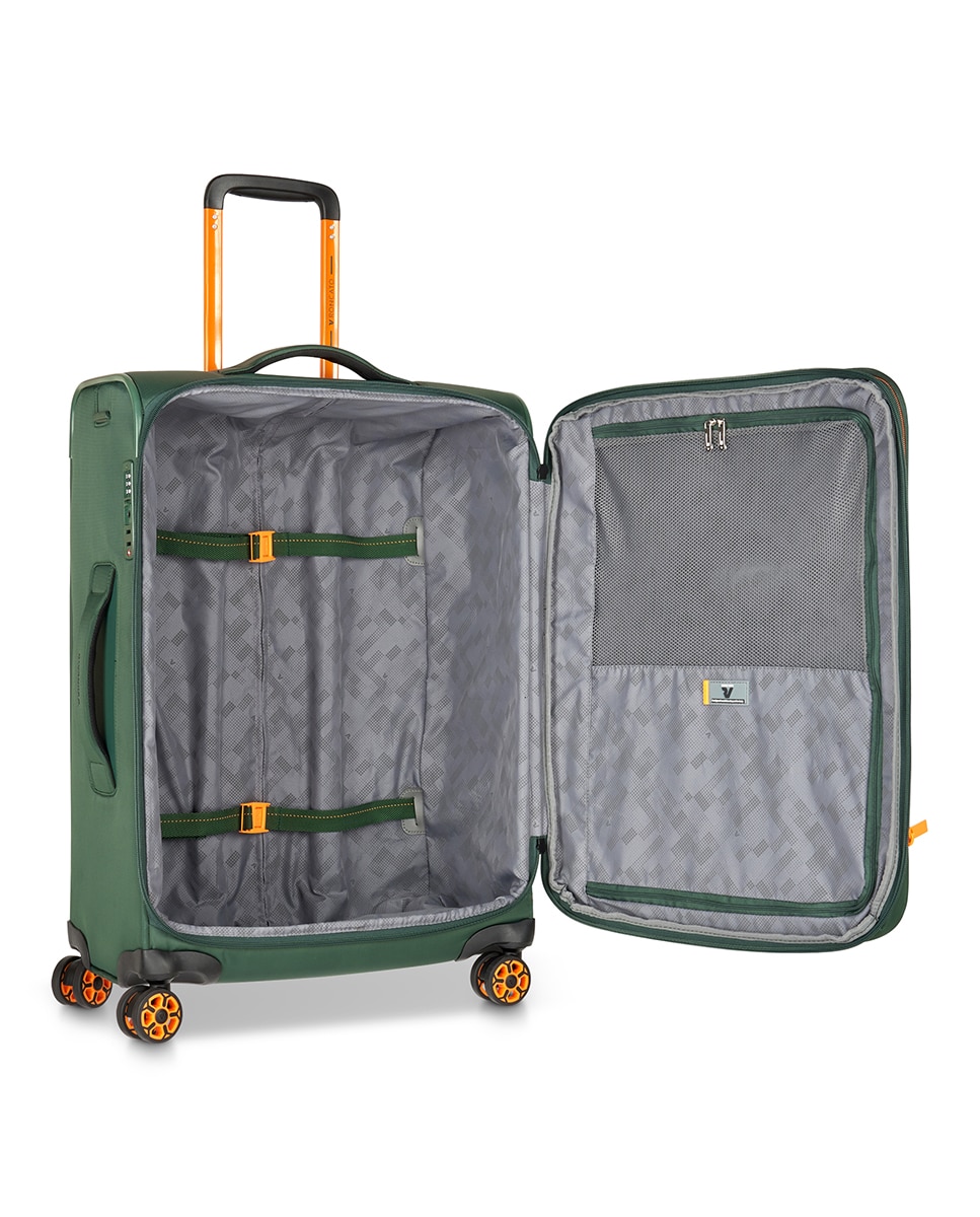 Trolley Médio em Nylon e Poliéster Verde-3
