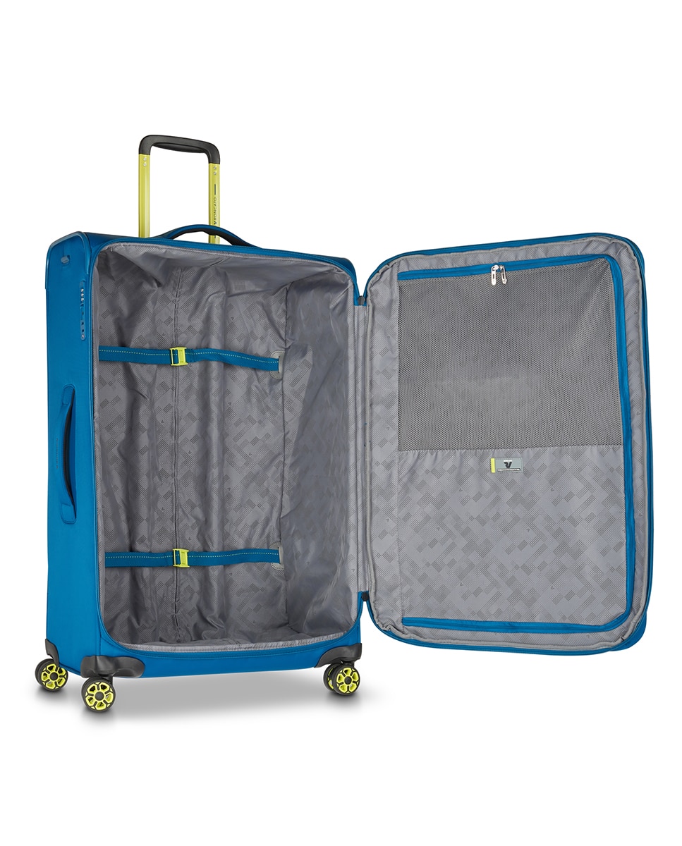 Trolley Grande em Nylon/Poliéster Azul-3