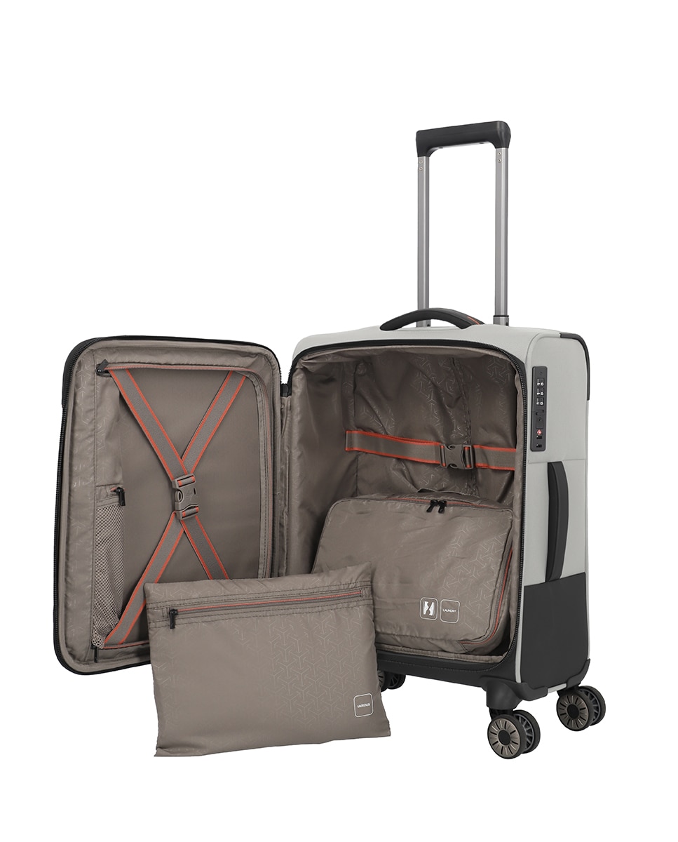 Maleta cabina blanda 55cm 37L - Travelite - Gris Gris-3