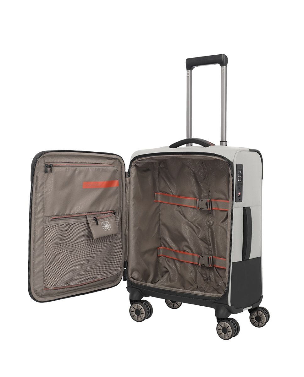 Maleta cabina blanda 55cm 37L - Travelite - Gris Gris-4