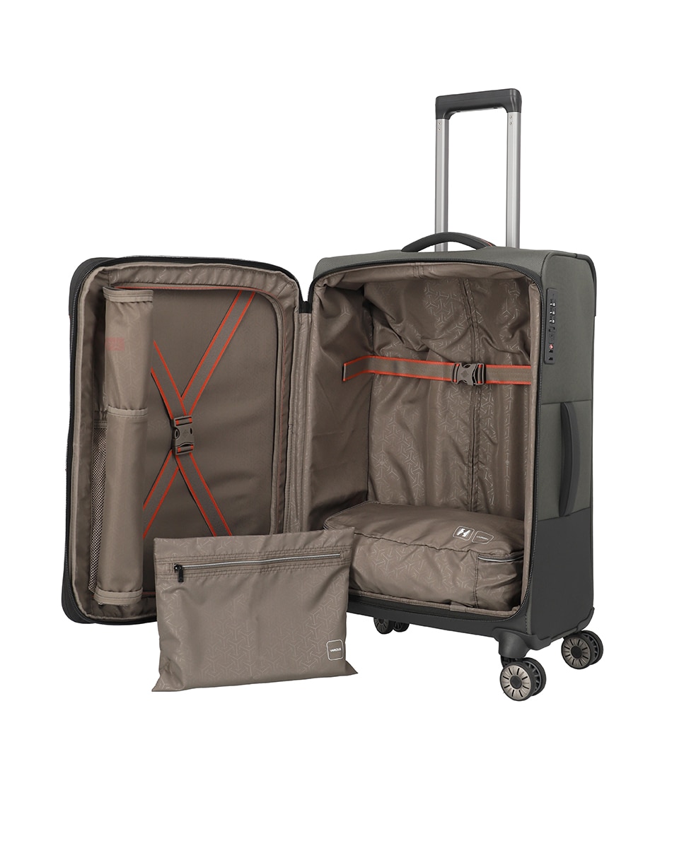 Trolley Médio Flexível 66 cm Expansível até 66 L Verde-3