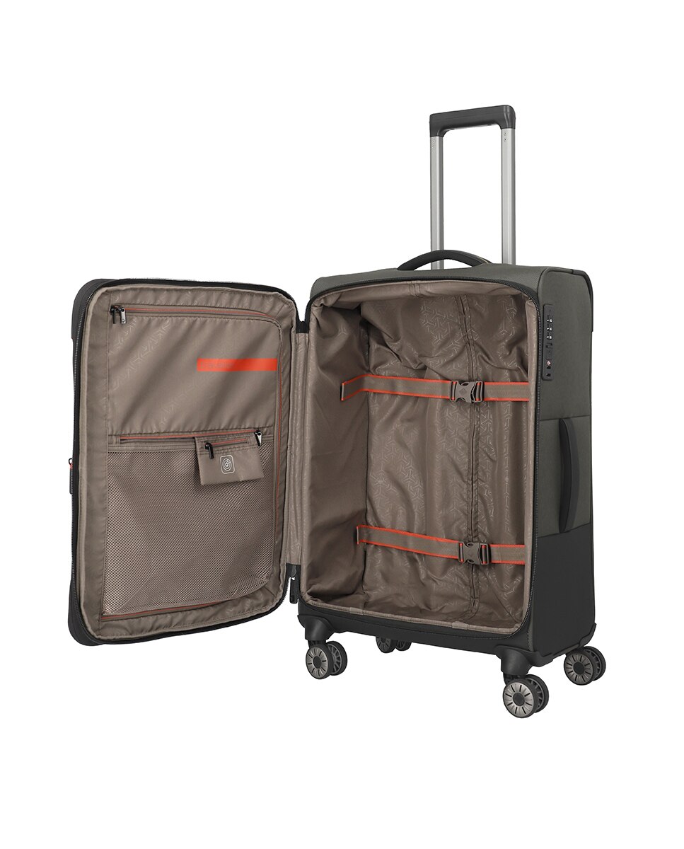 Trolley Médio Flexível 66 cm Expansível até 66 L Verde-4