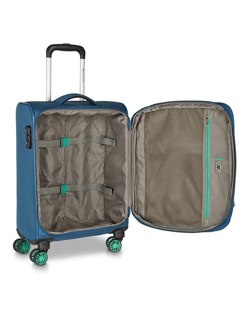 Trolley de Cabine Smile 2.0 DLX Flexível Expansível com Capacidade até 42 L Azul-índigo-3