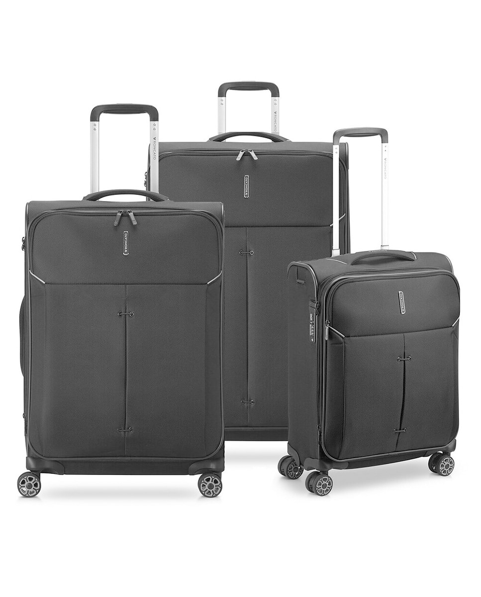 Roncato - Juego de maletas (grande, mediana y cabina) Ironik 2.0 blandas expandibles hasta 119 L.