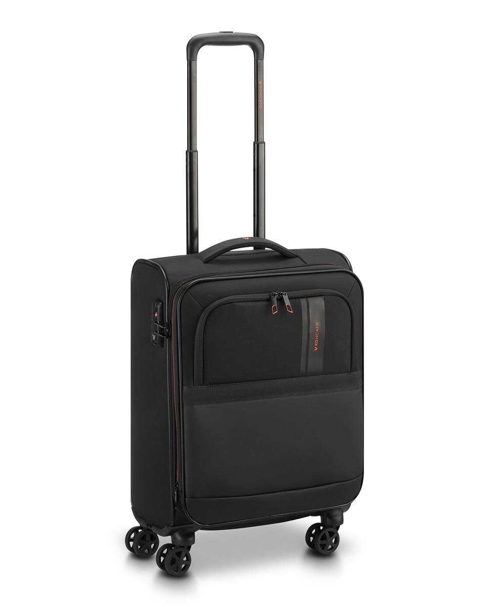 Maleta de cabina Metropolitan Travel blanda expandible con capacidad hasta 46 L - Roncato - 55x40x20/23 cm - Negro Negro-9