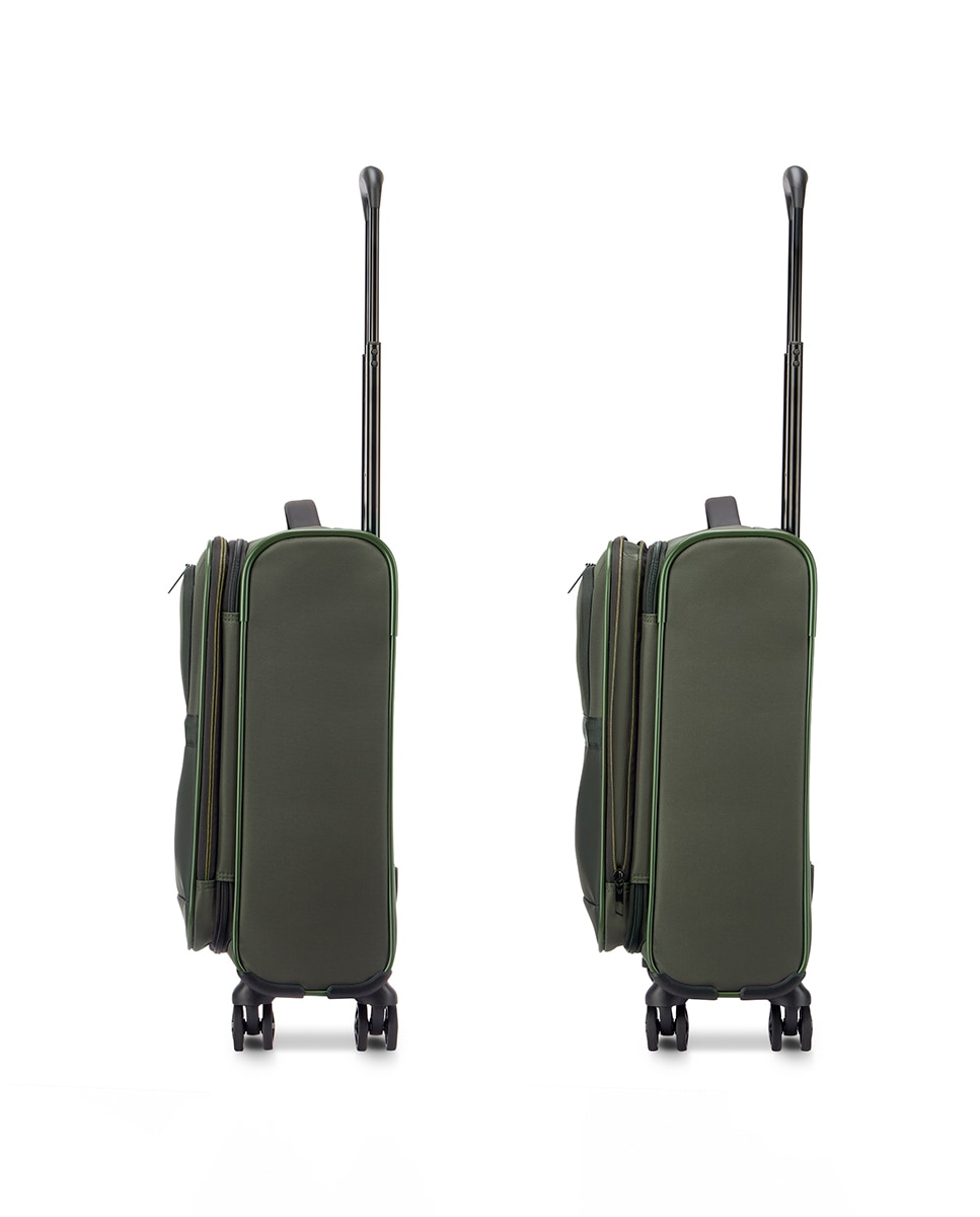 Trolley de Cabine Metropolitan Travel Flexível e Expansível com Capacidade até 46 L - 55x40x20/23 cm Verde-militar-5