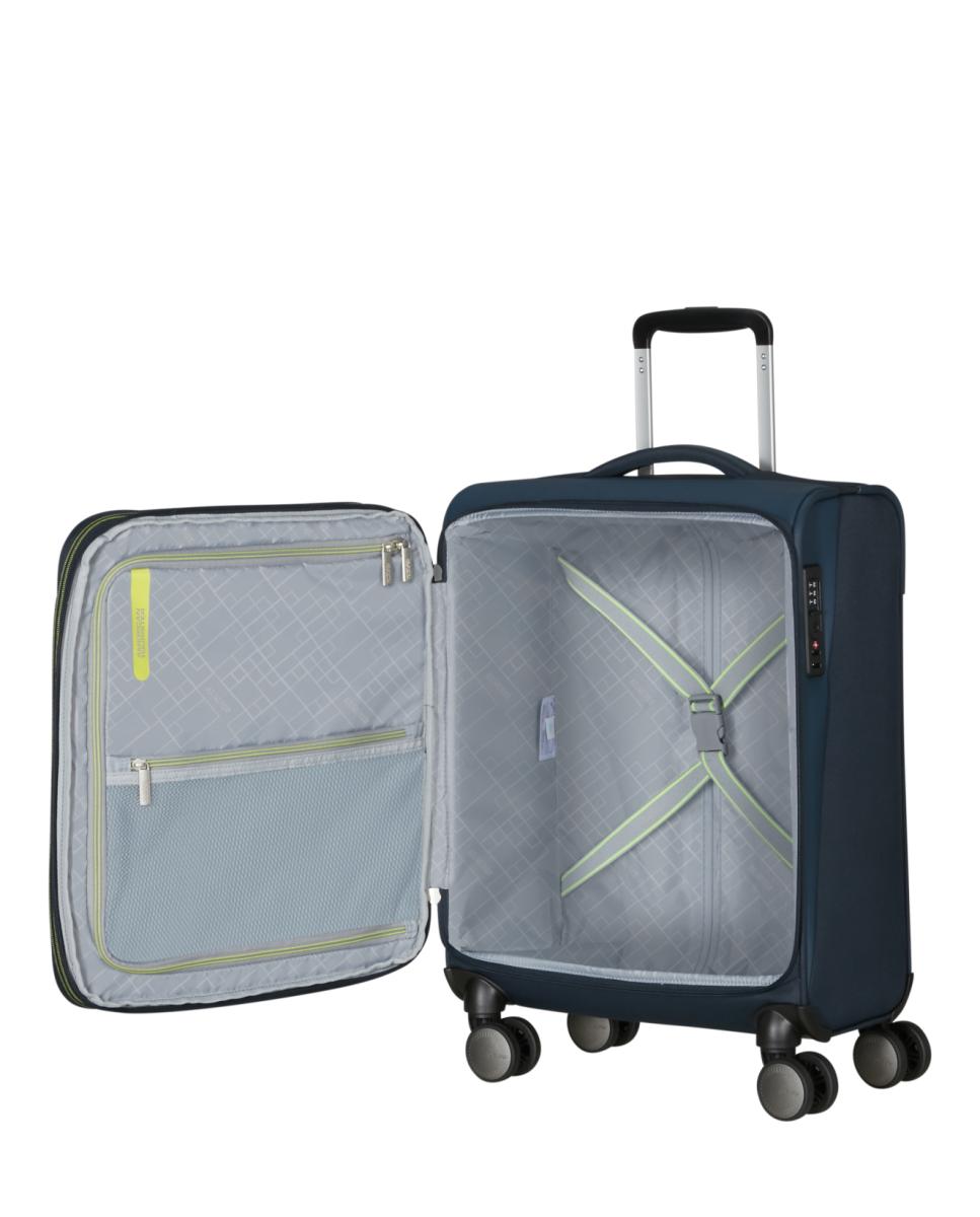 Maleta de cabina expandible Wanderlite blanda con capacidad hasta 49,5 L - American Tourister - Azul Azul-3