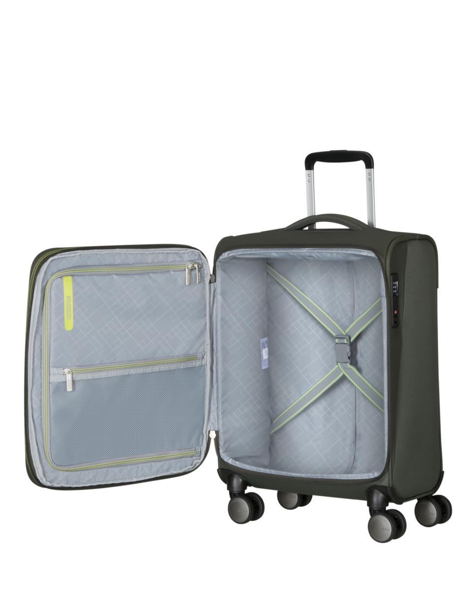 Maleta de cabina expandible Wanderlite blanda con capacidad hasta 49,5 L - American Tourister - Verde Verde-10