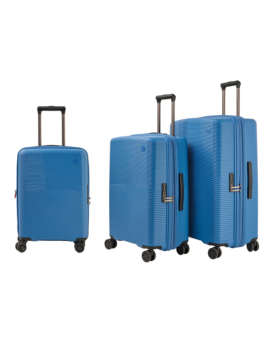 Mala de Polipropileno Expansível - 55,5 cm/2,6 kg Azul-3