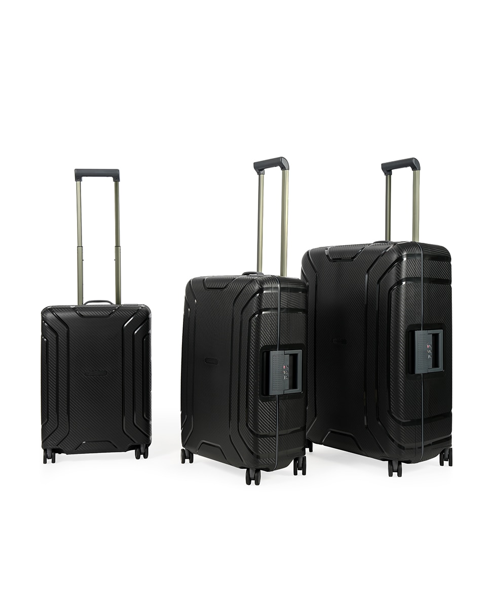 Mala Tipo Trolley de Cabine em Polipropileno com Estrutura Dupla - 56 cm/3 kg Preto-3