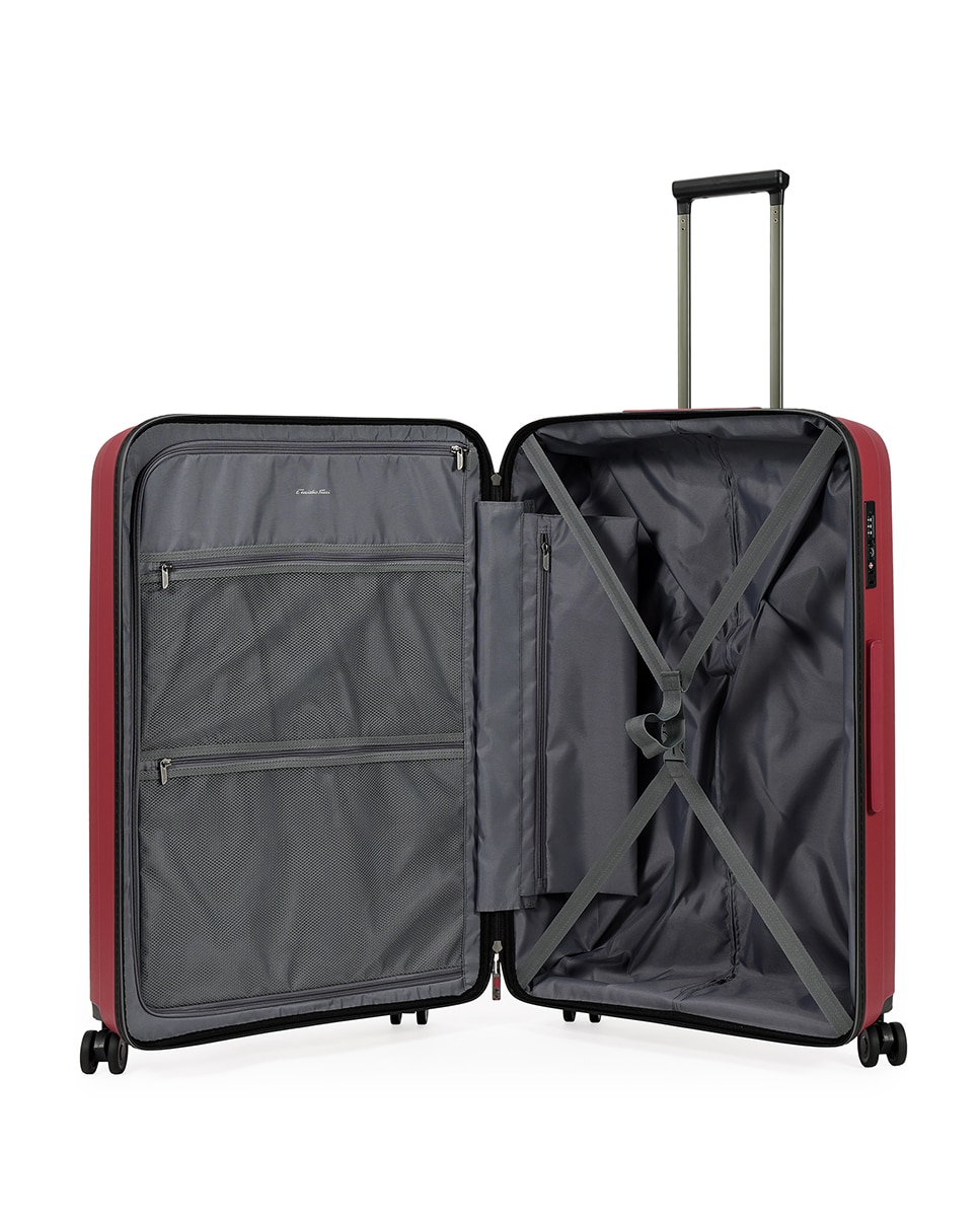Mala Tipo Trolley Grande em Polipropileno Waterproof Zipper - 76 cm/4 kg Vermelho-2