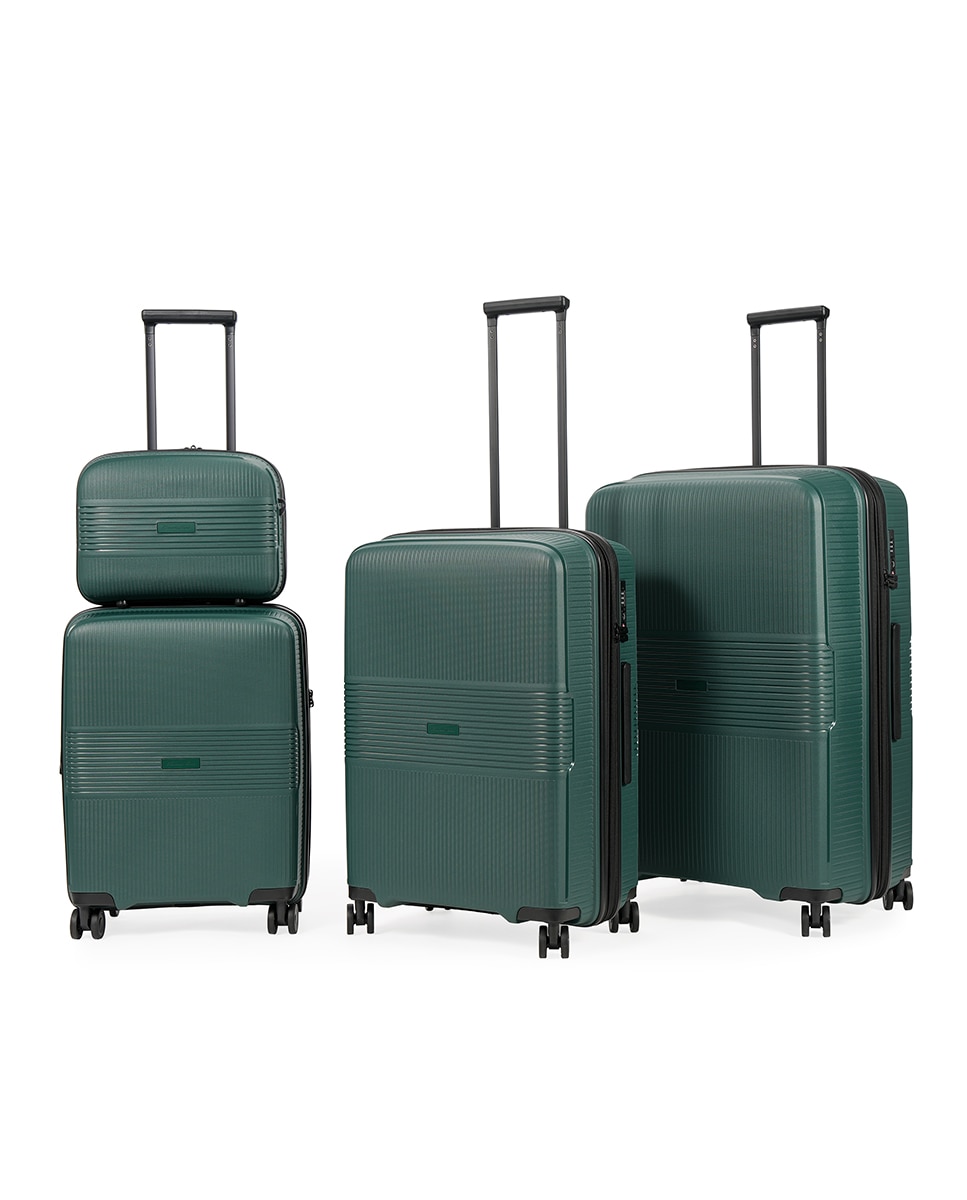 Imagen 4 de Maleta trolley grande polipropileno expandible zipper 76 cms 4 kg. - Emidio Tucci - Verde Verde