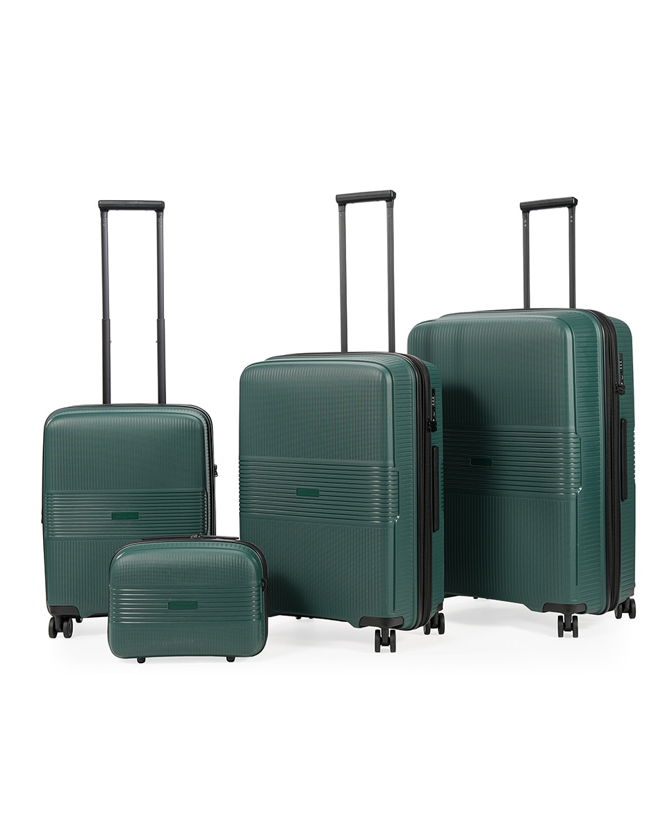 Maleta trolley mediana polipropileno expandible zipper 66,5 cms 3 kg. - Emidio Tucci - Verde Verde-3