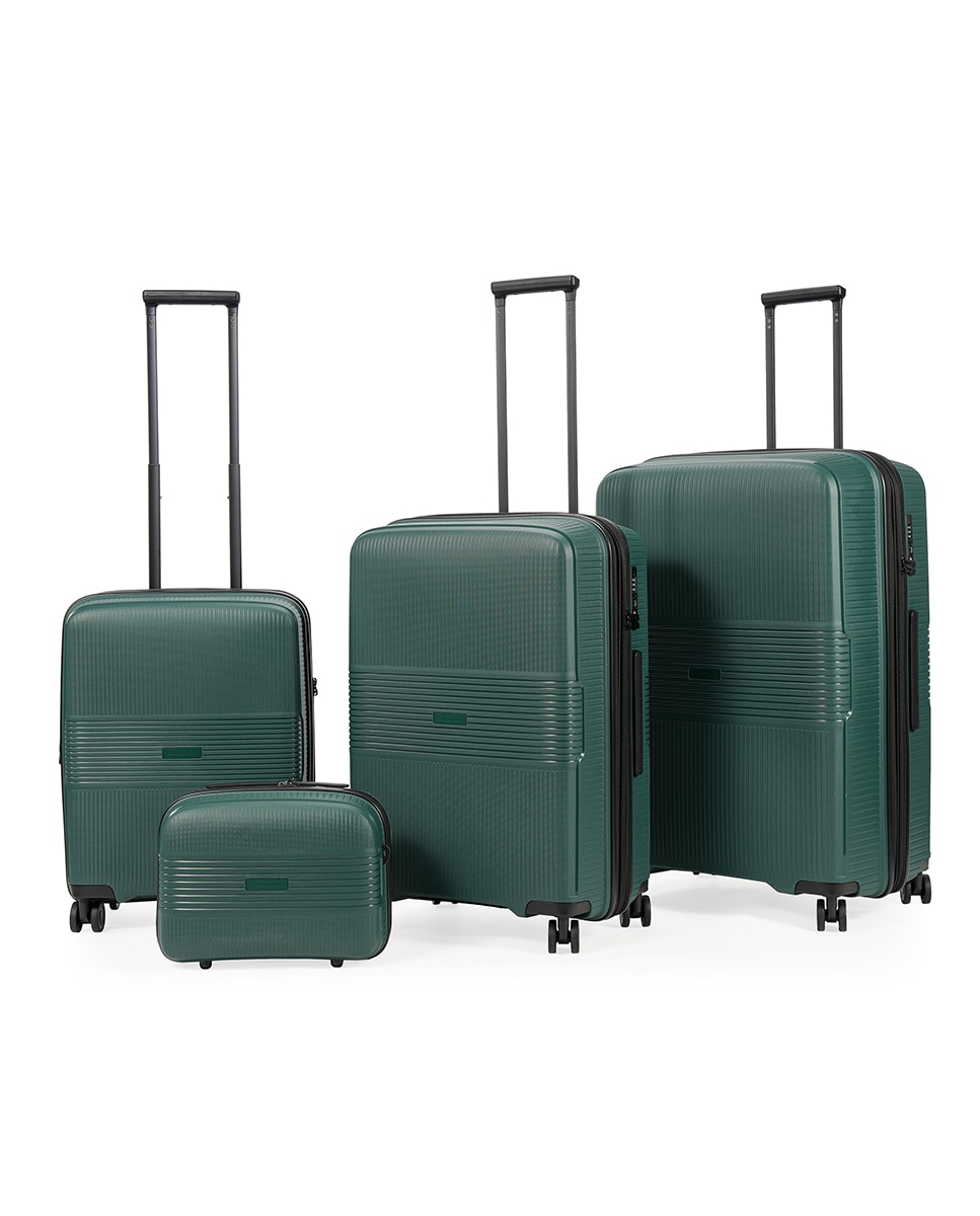 Maleta trolley mediana polipropileno expandible zipper 66,5 cms 3 kg. - Emidio Tucci - Verde Verde-4