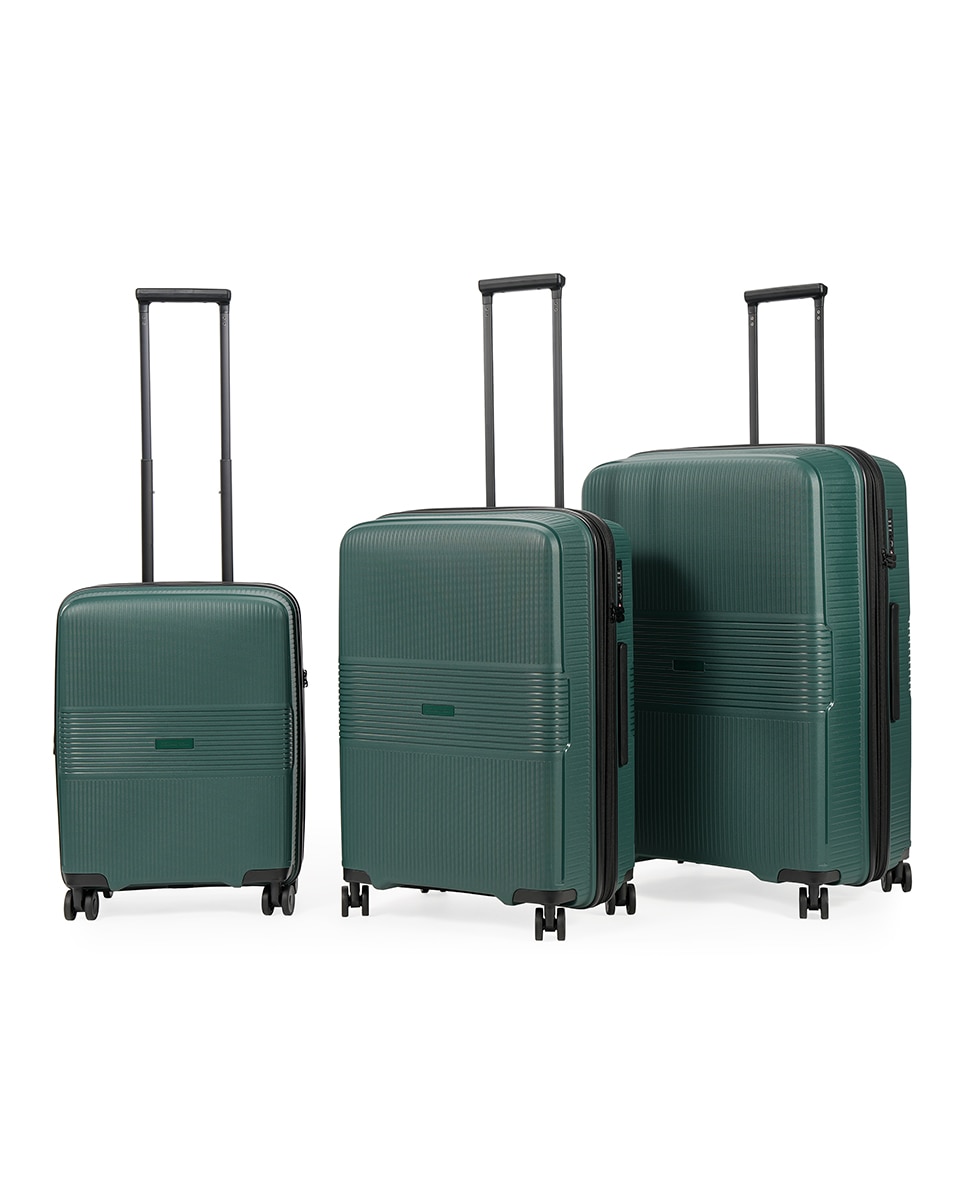Maleta trolley cabina polipropileno expandible zipper 54 cms 2,5 kg. - Emidio Tucci - Verde Verde-3